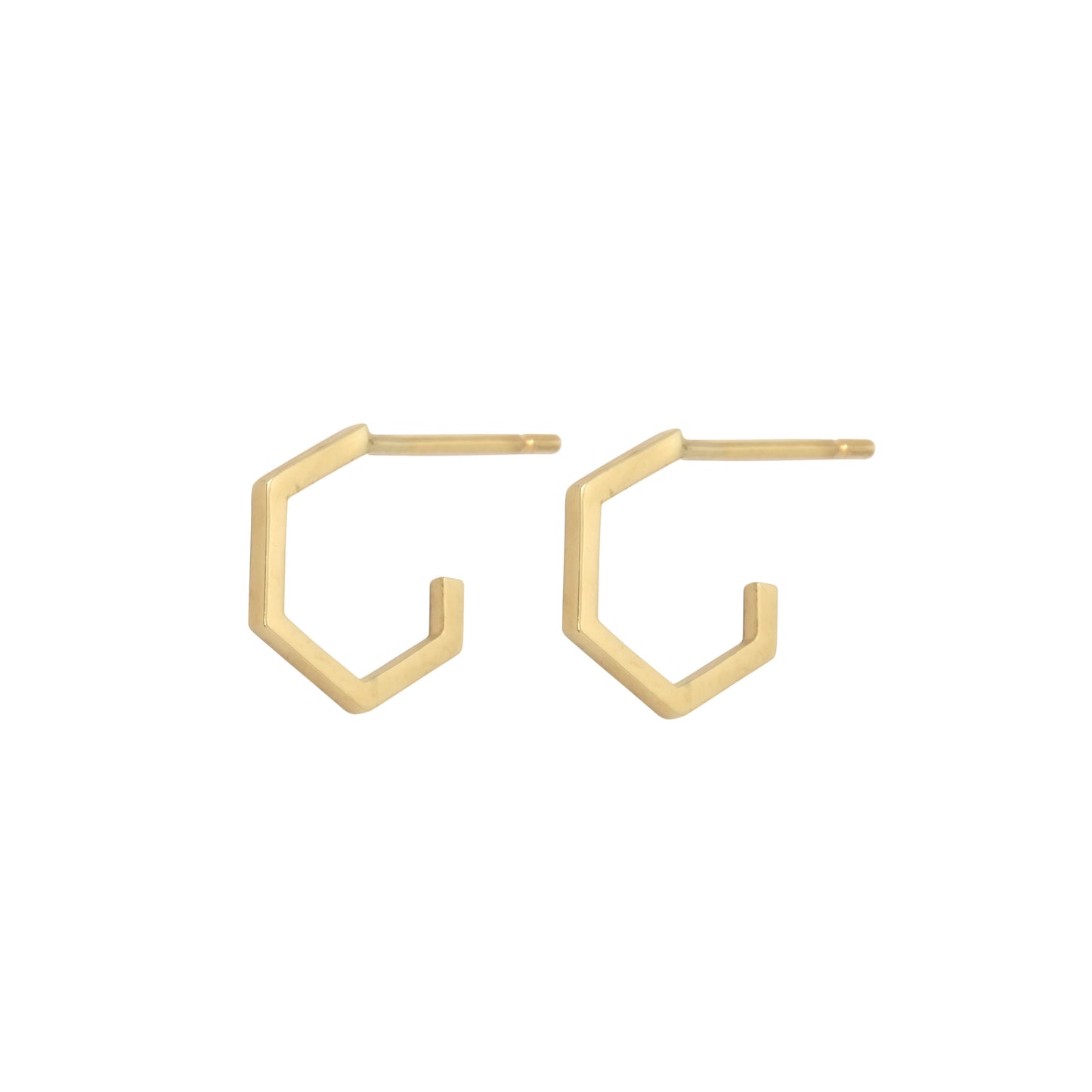 Hex Earring - 14k Yellow Gold - Futaba Hayashi