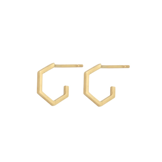 Hex Earring - 14k Yellow Gold - Futaba Hayashi