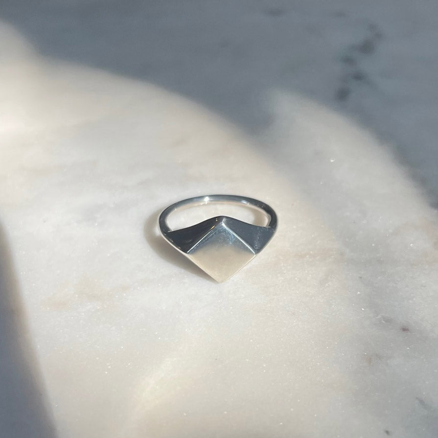 Blank Signet Ring Prototype in Sterling Silver - Futaba Hayashi
