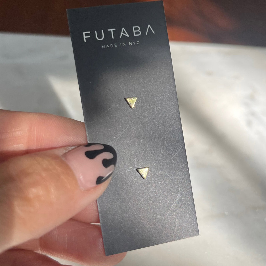 Triangle Earring - 14K Yellow Gold - Futaba Hayashi