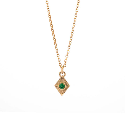 Rhombus North Star Necklace - 14K Yellow Gold