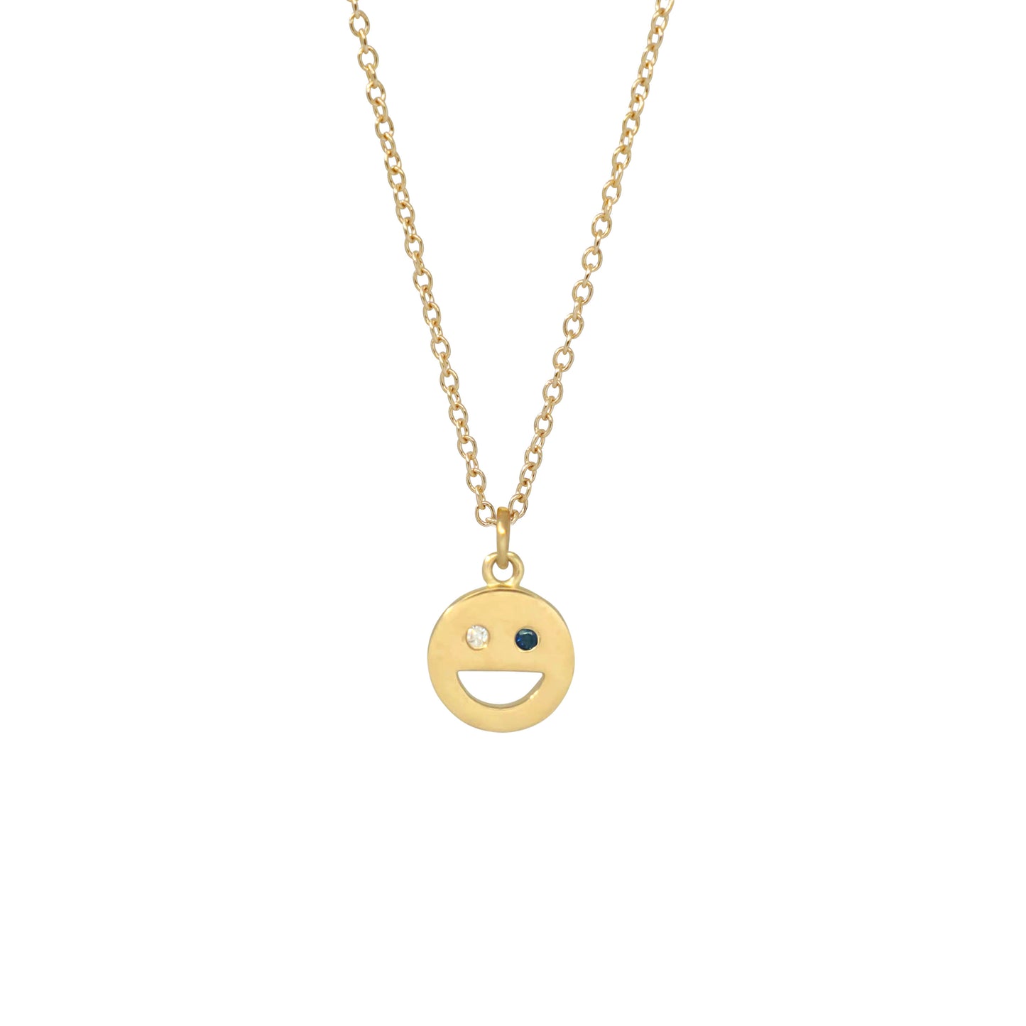 Happy Face Necklace - 14k Yellow Gold - Futaba Hayashi