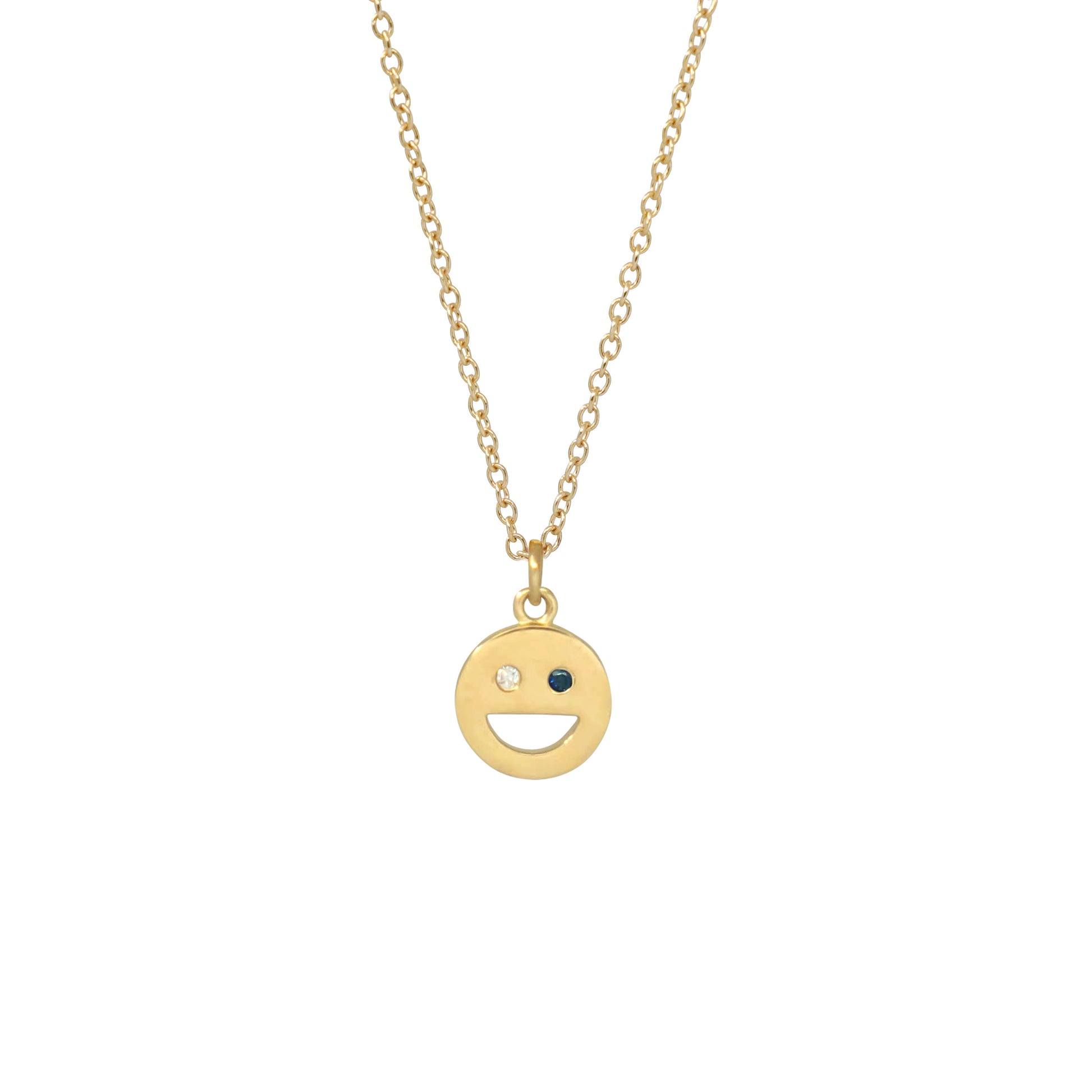 Happy Face Necklace - 14k Yellow Gold - Futaba Hayashi