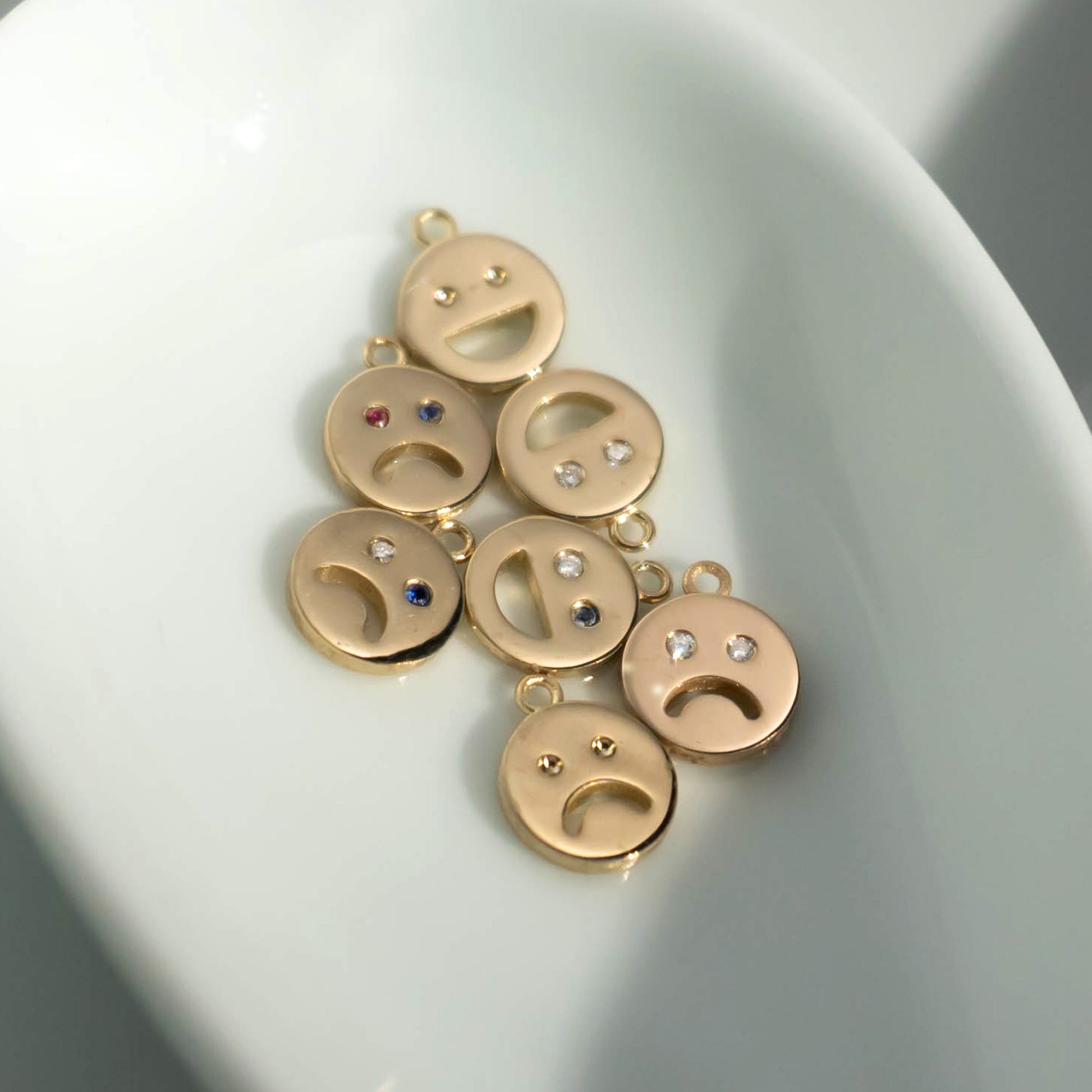 Happy Face Necklace - 14k Yellow Gold - Futaba Hayashi