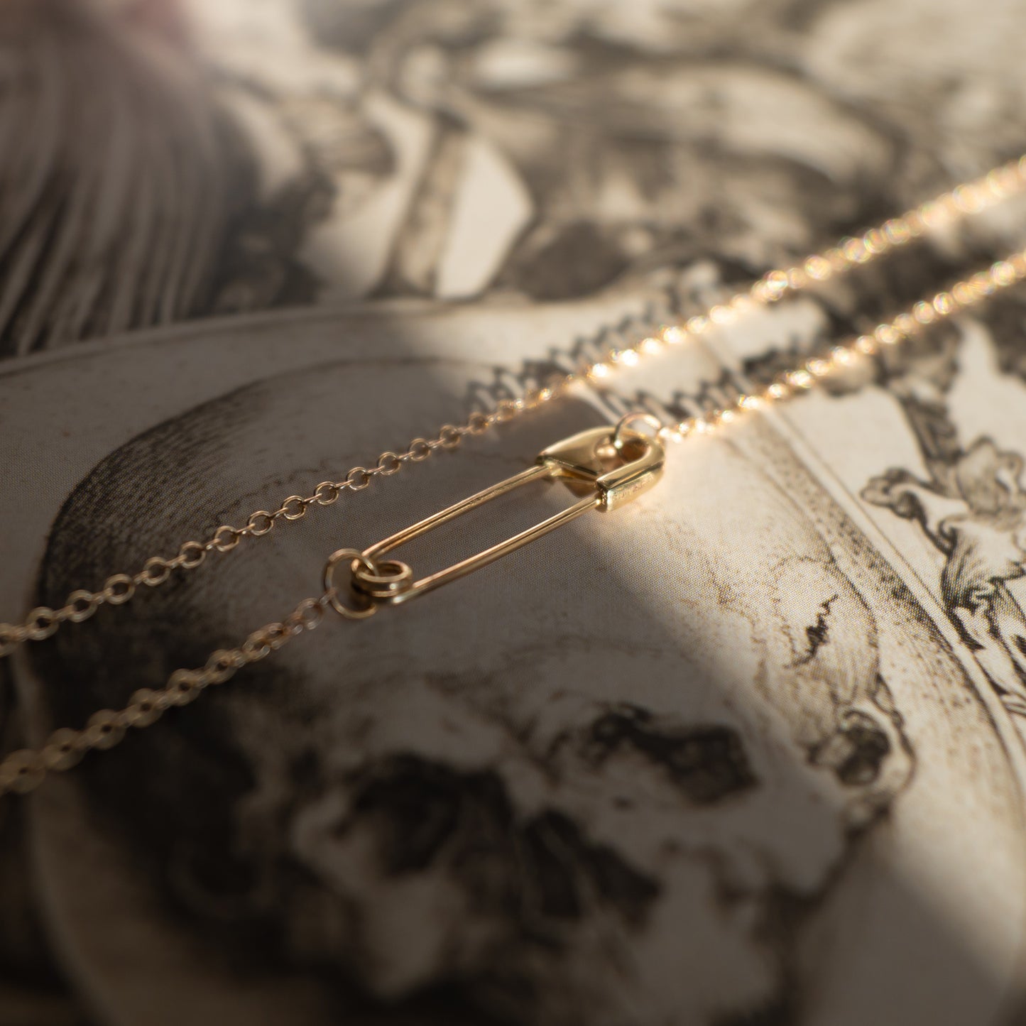 Safety Pin Necklace - 14k yellow gold - Futaba Hayashi