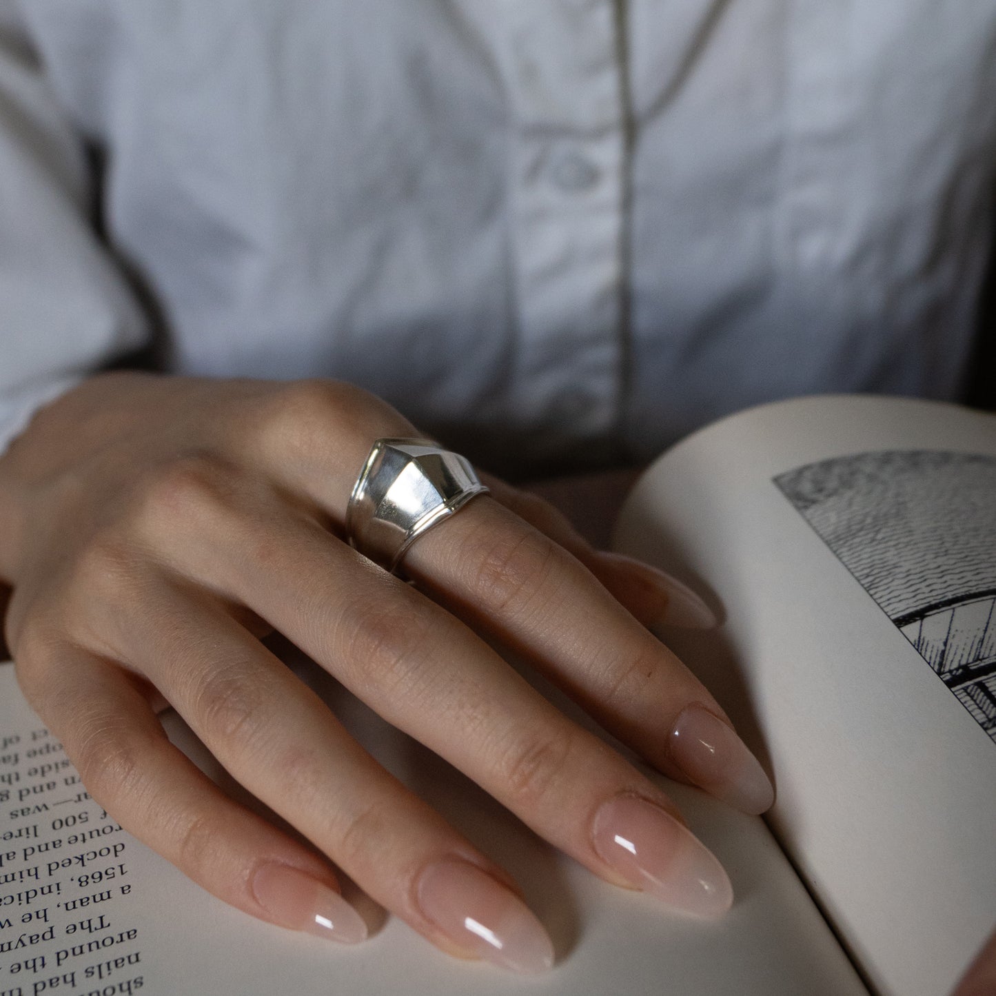 Armor Ring Wide - Sterling Silver
