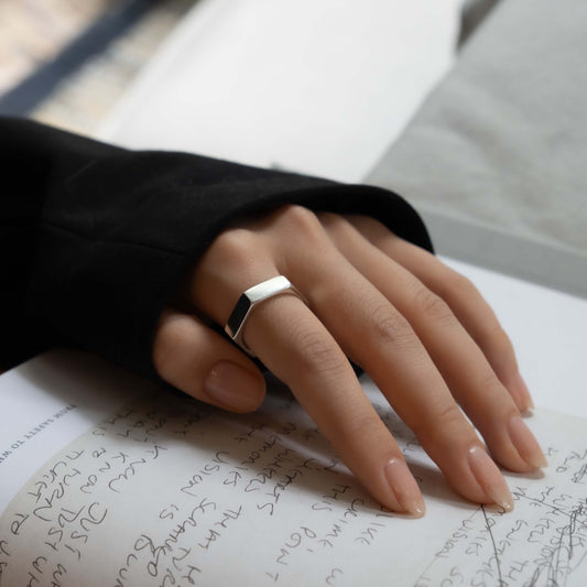 Hex Ring Medium - Sterling Silver - Futaba Hayashi