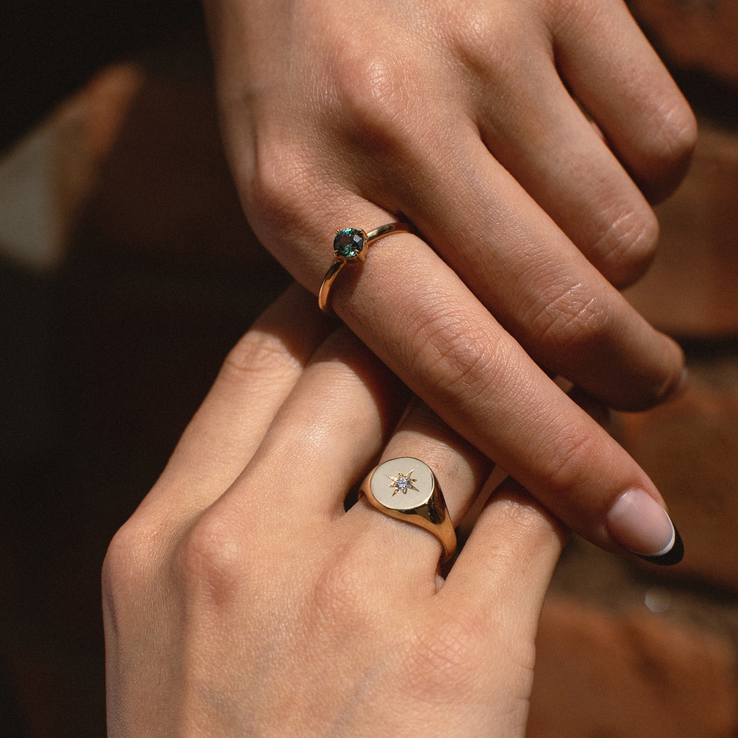 Knife Edge Sapphire Ring - 14k yellow gold - Futaba Hayashi