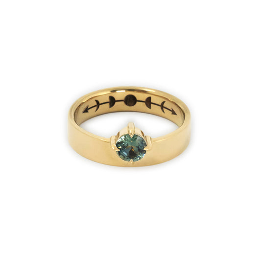 Moon Rise Sapphire Ring - 14k yellow gold - Futaba Hayashi