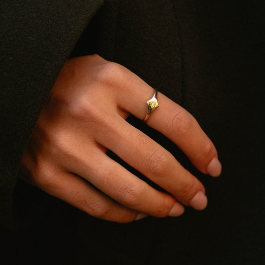 Shield Ring - 14K Yellow Gold - Futaba Hayashi