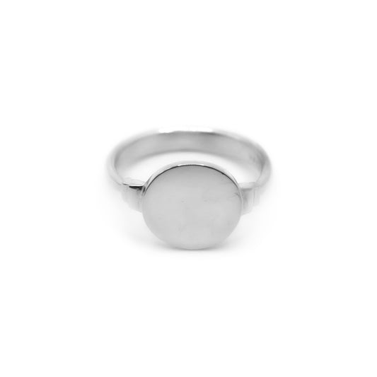 Keepsake Round Signet Ring - Sterling Silver