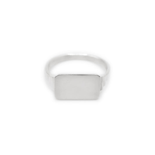 Keepsake Rectangle Signet Ring - Sterling Silver