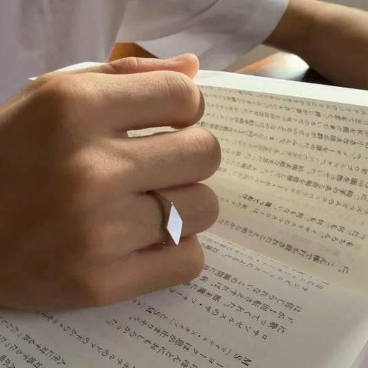 Rhombus Signet Ring - Sterling Silver