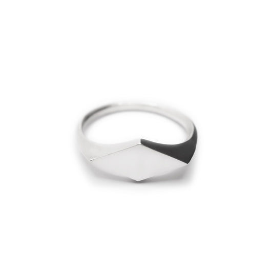 Rhombus Signet Ring - Sterling Silver