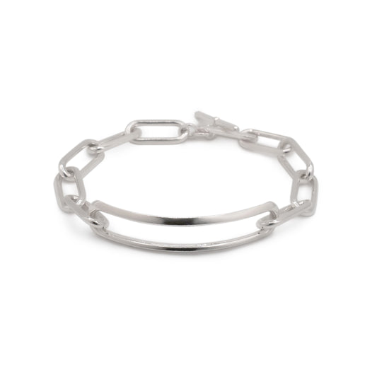 Knife Edge Chain Bracelet - Sterling Silver