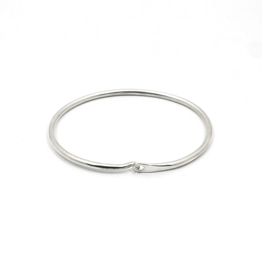 Minimalist Band Bracelet Skinny Round - Sterling Silver - Futaba Hayashi