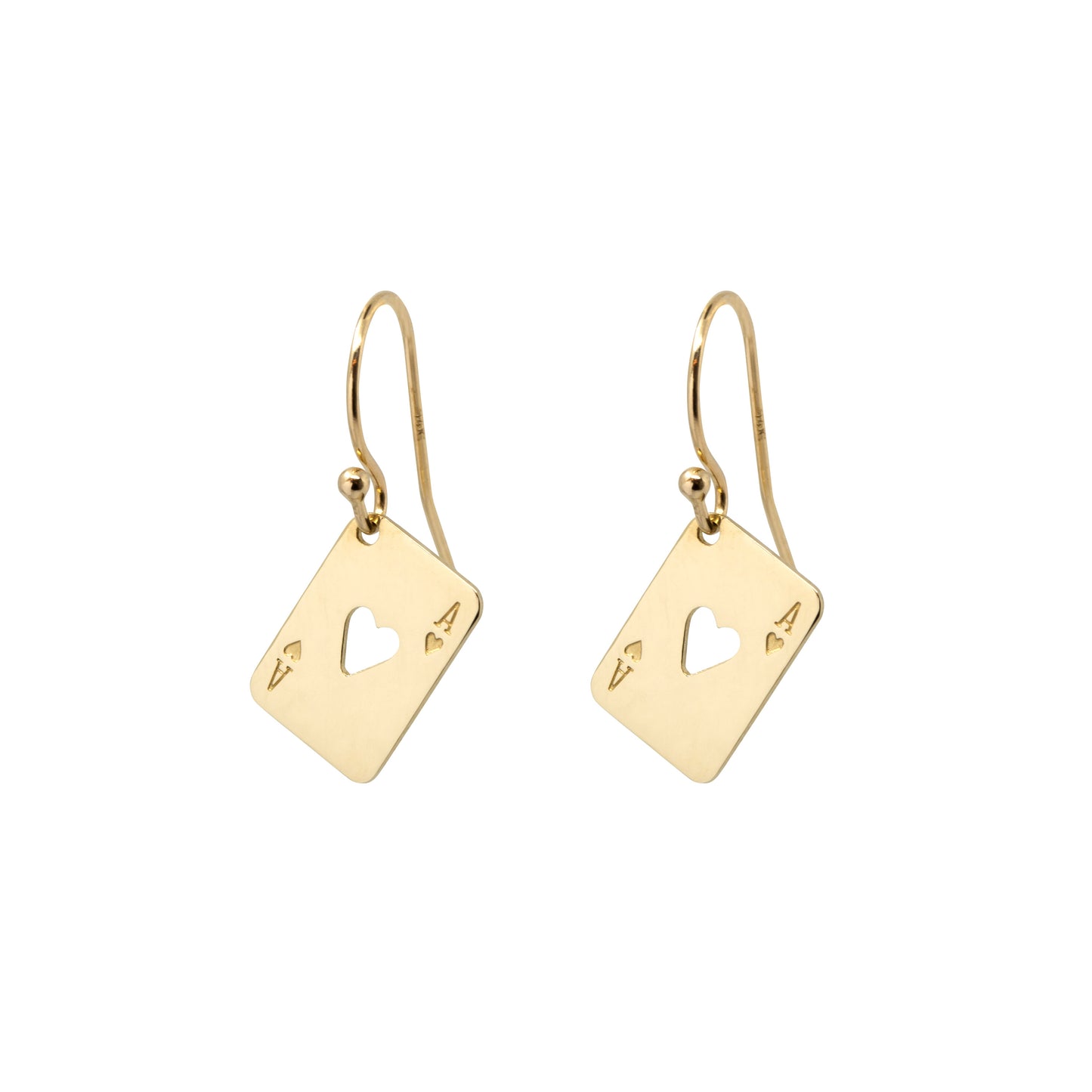 Ace of Heart Earring - 14K Yellow Gold - Futaba Hayashi