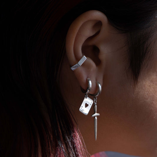 Ace of Heart Earring - Sterling Silver - Futaba Hayashi