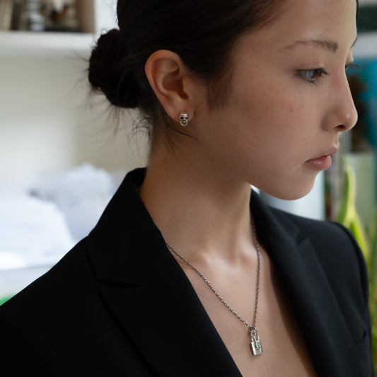 Skull Stud Earrings - Sterling Silver - Futaba Hayashi