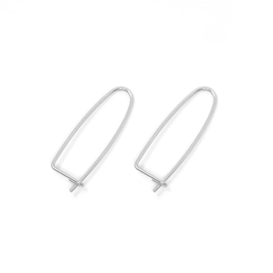 Wire Safety Pin Earring (Minimal) - Sterling Silver & Gold Filled - Futaba Hayashi