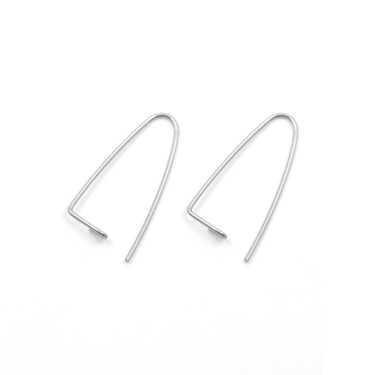 Wire Safety Pin Earring (Minimal) - Sterling Silver & Gold Filled - Futaba Hayashi