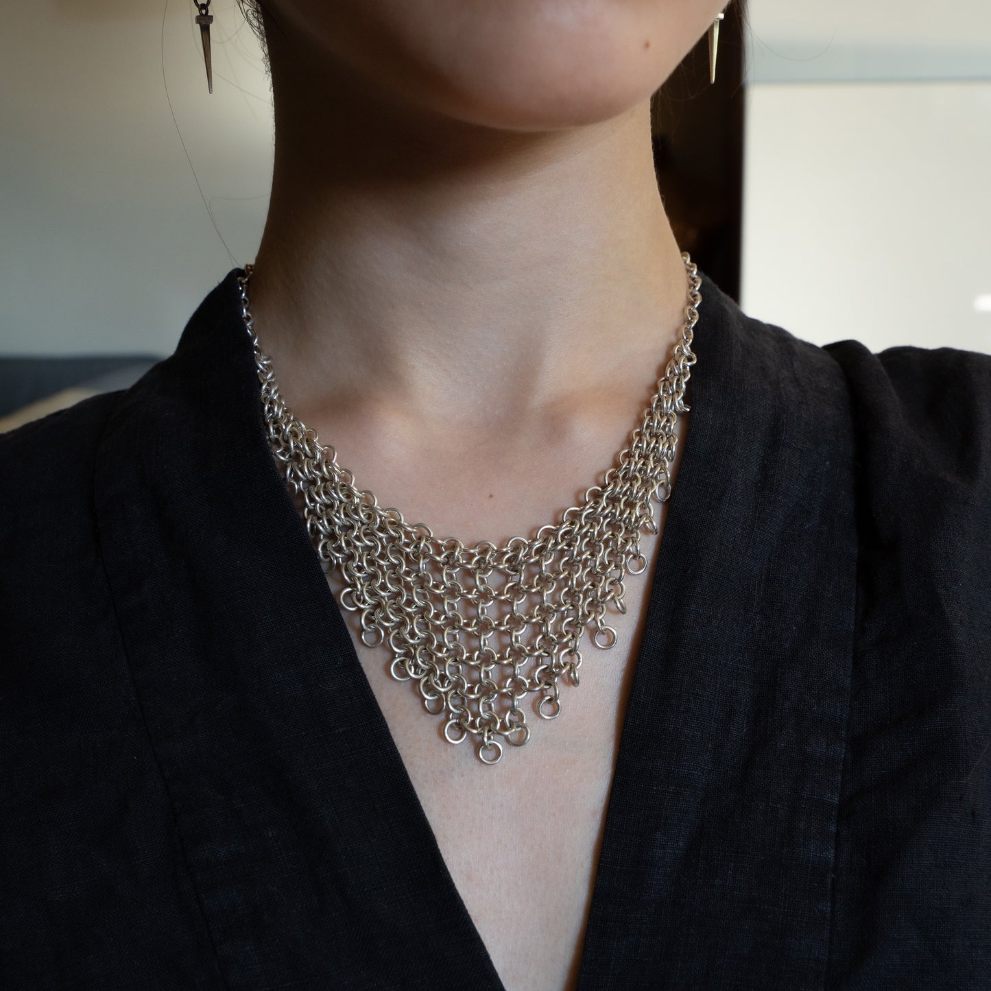 Guardian Chainmail Necklace - Sterling Silver