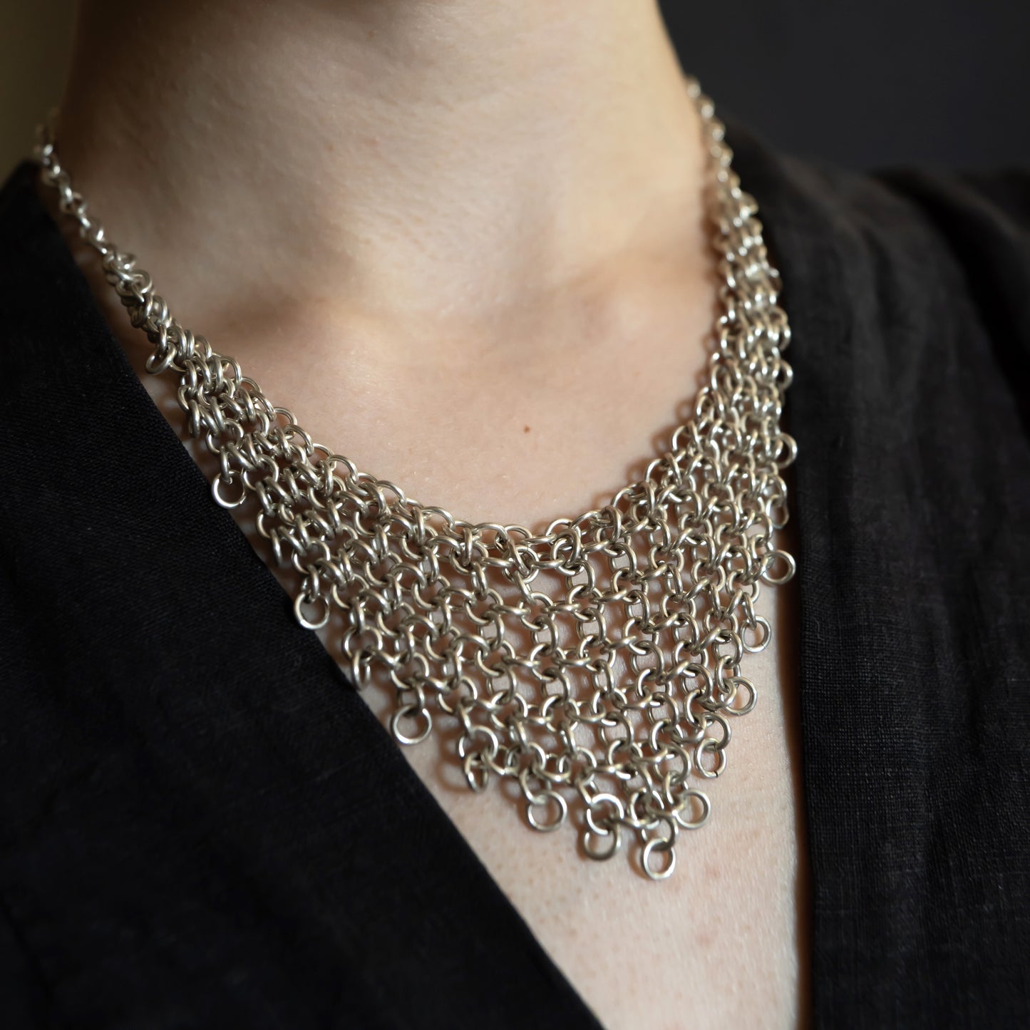 Guardian Chainmail Necklace - Sterling Silver