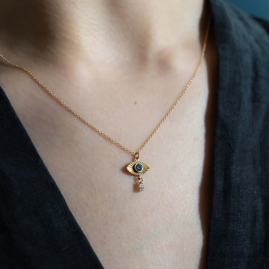 Vision Teardrop Necklace - 14K Yellow Gold - Futaba Hayashi
