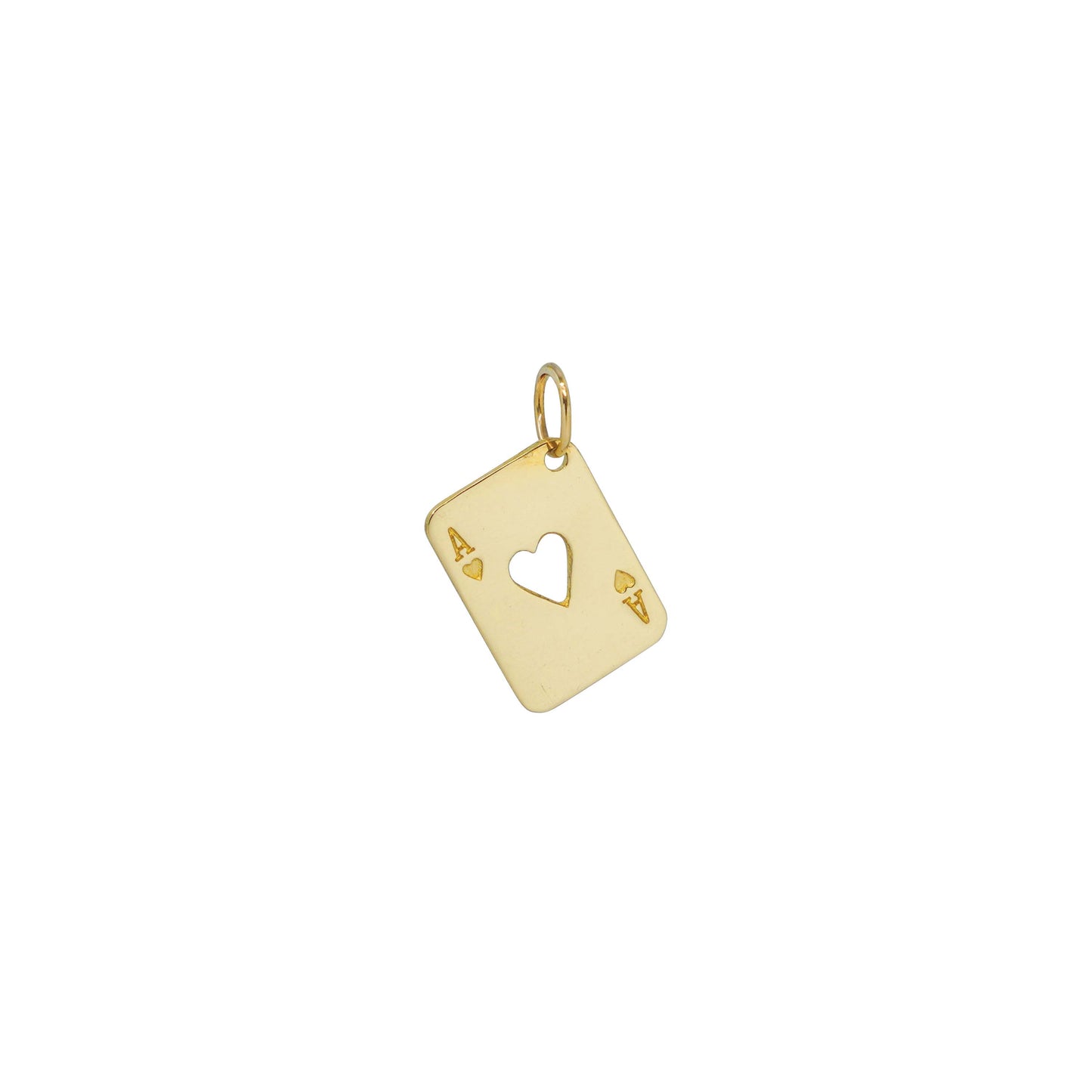 Ace of Heart Necklace - 14k Yellow Gold