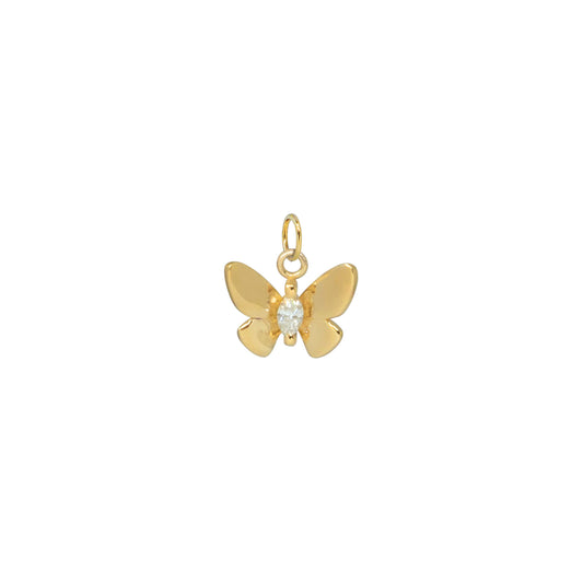 Butterfly Diamond Charm - 14K Yellow Gold - Futaba Hayashi