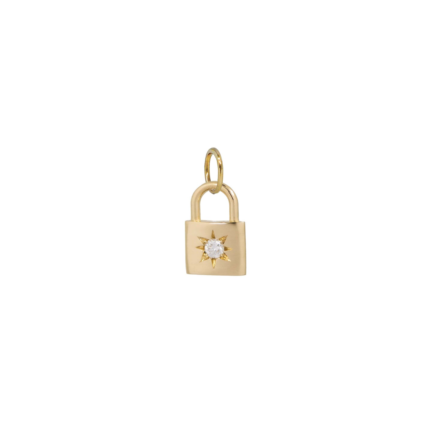 North Star Padlock Necklace - 14k Yellow Gold - Futaba Hayashi