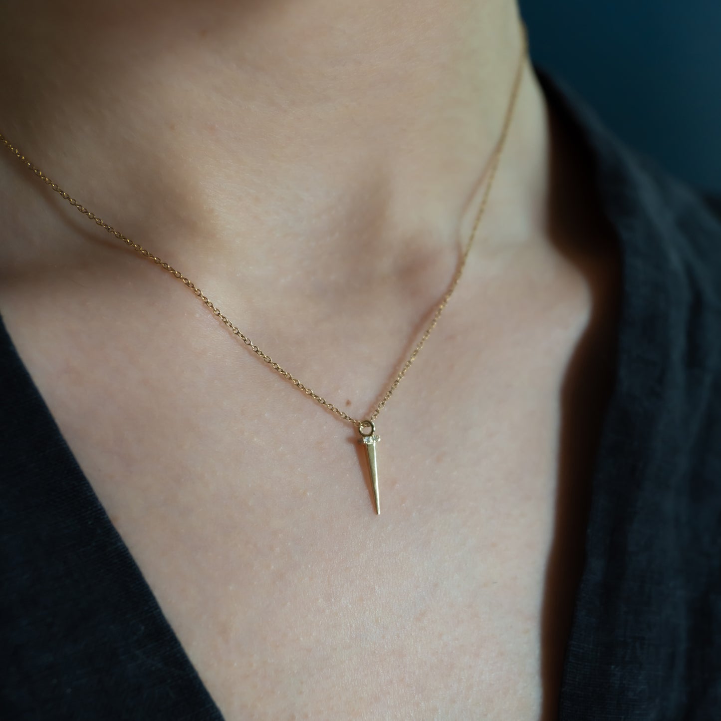 Tough as Nails Diamond Necklace - 14K Yellow Gold - Futaba Hayashi