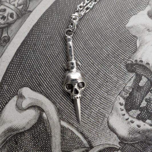 Skull Dagger Pendant(Charm Only) - Sterling Silver - Futaba Hayashi
