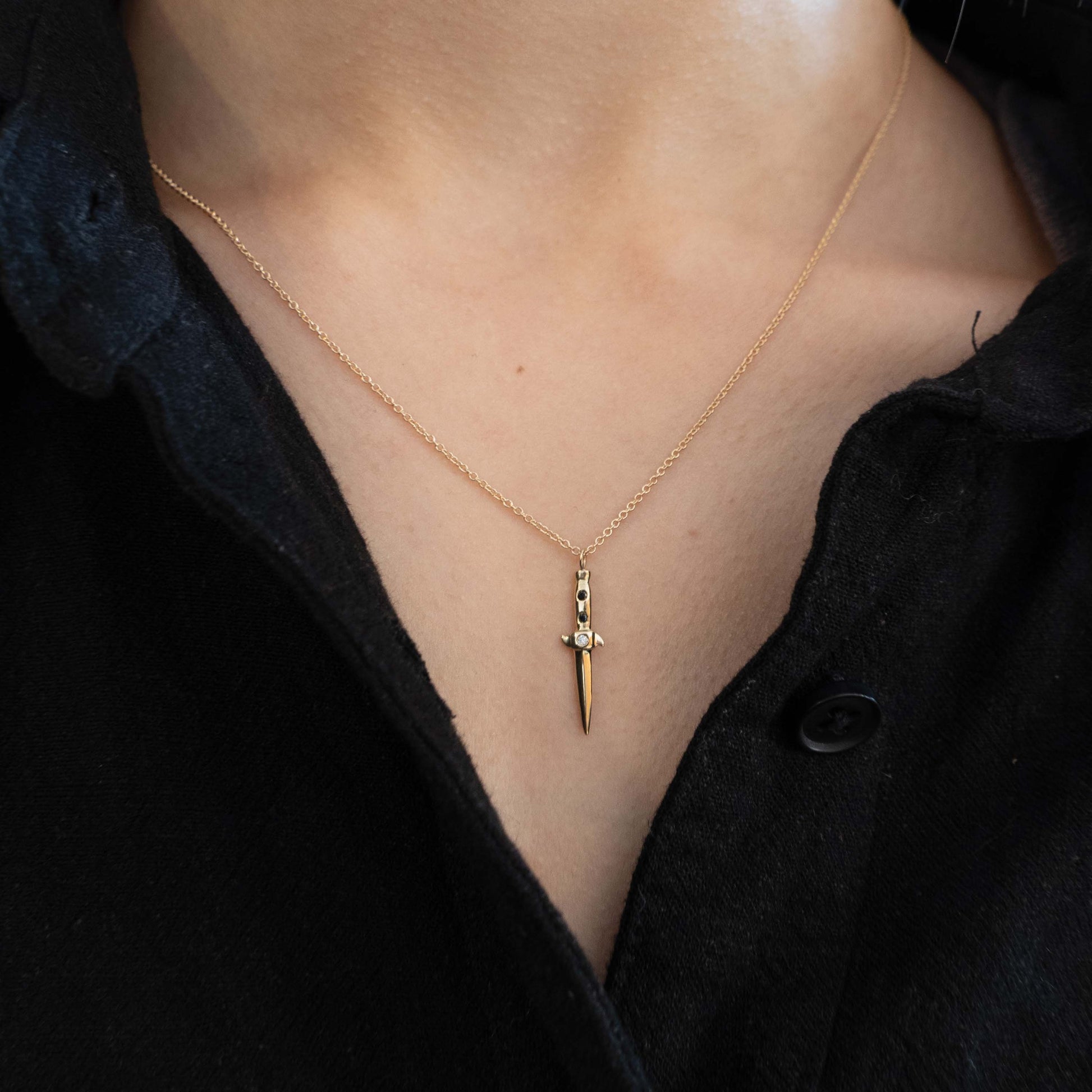 Switchblade Necklace - 14k Yellow Gold - Futaba Hayashi
