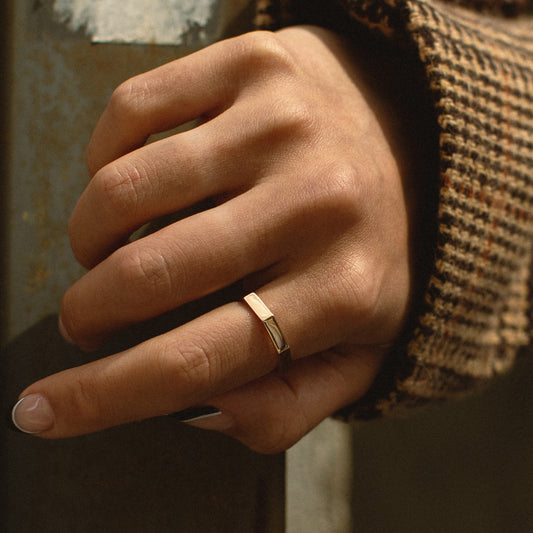 Octagon Ring Medium - 14k yellow gold - Futaba Hayashi