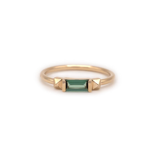 Debbie Dualis Baguette Tourmaline Ring - 14k yellow gold