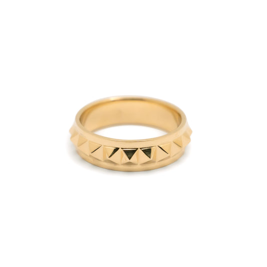Debbie Medium Wide Ring - 14k yellow gold