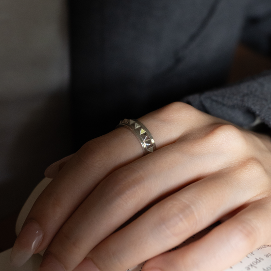 Debbie Medium Wide Ring - Sterling Silver