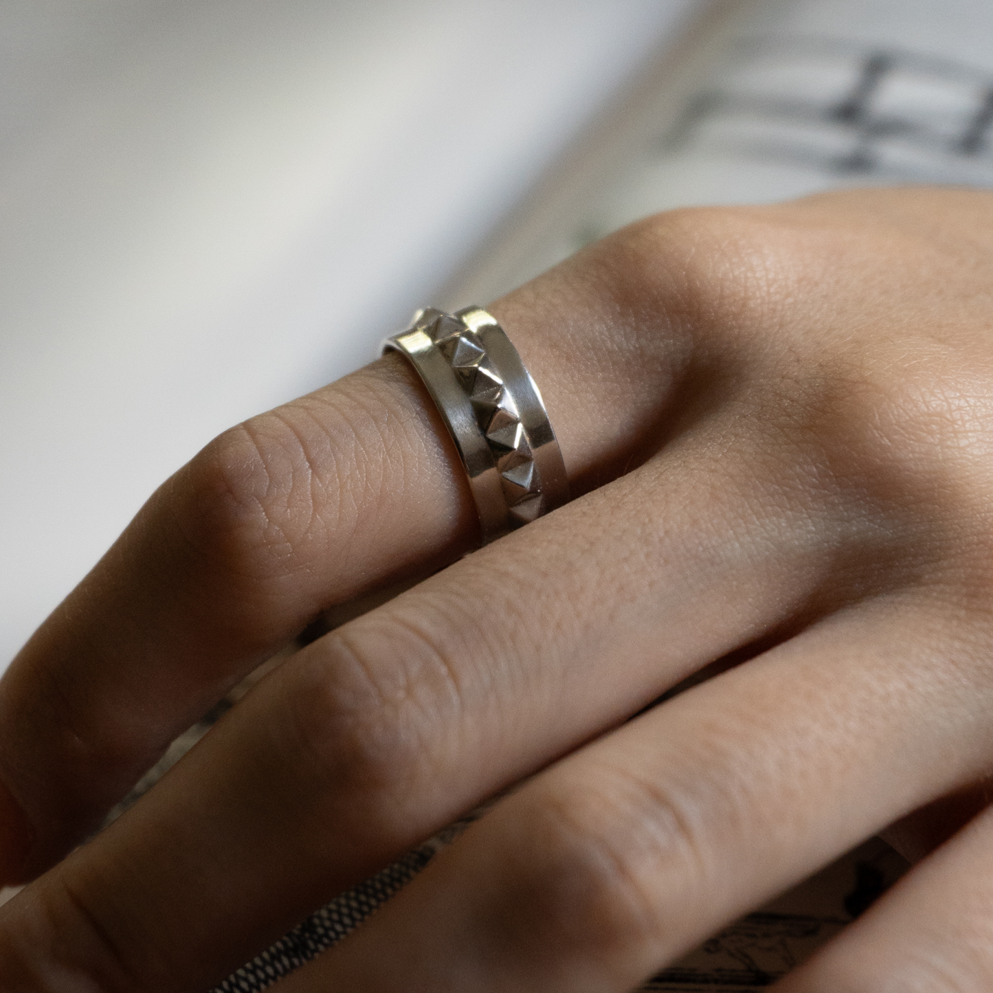 Debbie Wide Ring - Sterling Silver