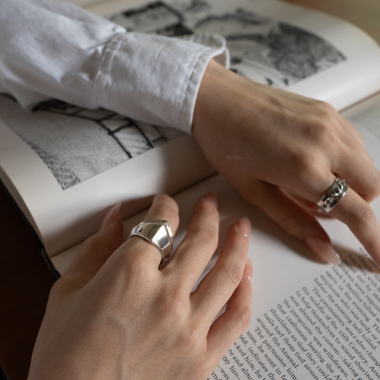 Debbie Wide Ring - Sterling Silver