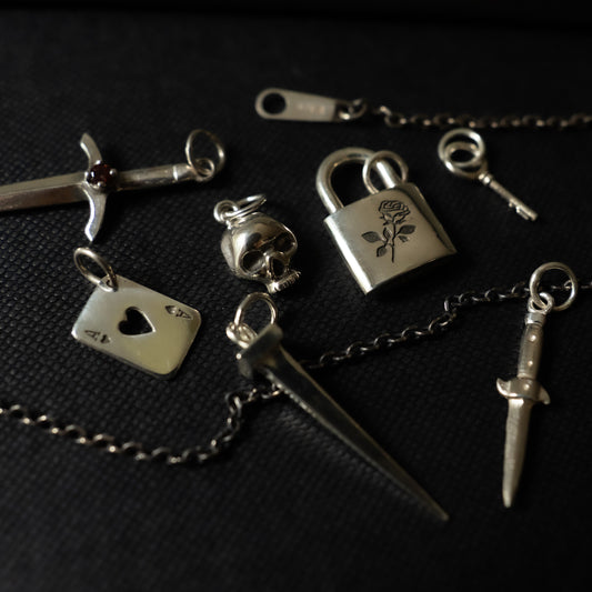 Swallow Padlock Pendant(Charm Only) - Sterling Silver - Futaba Hayashi