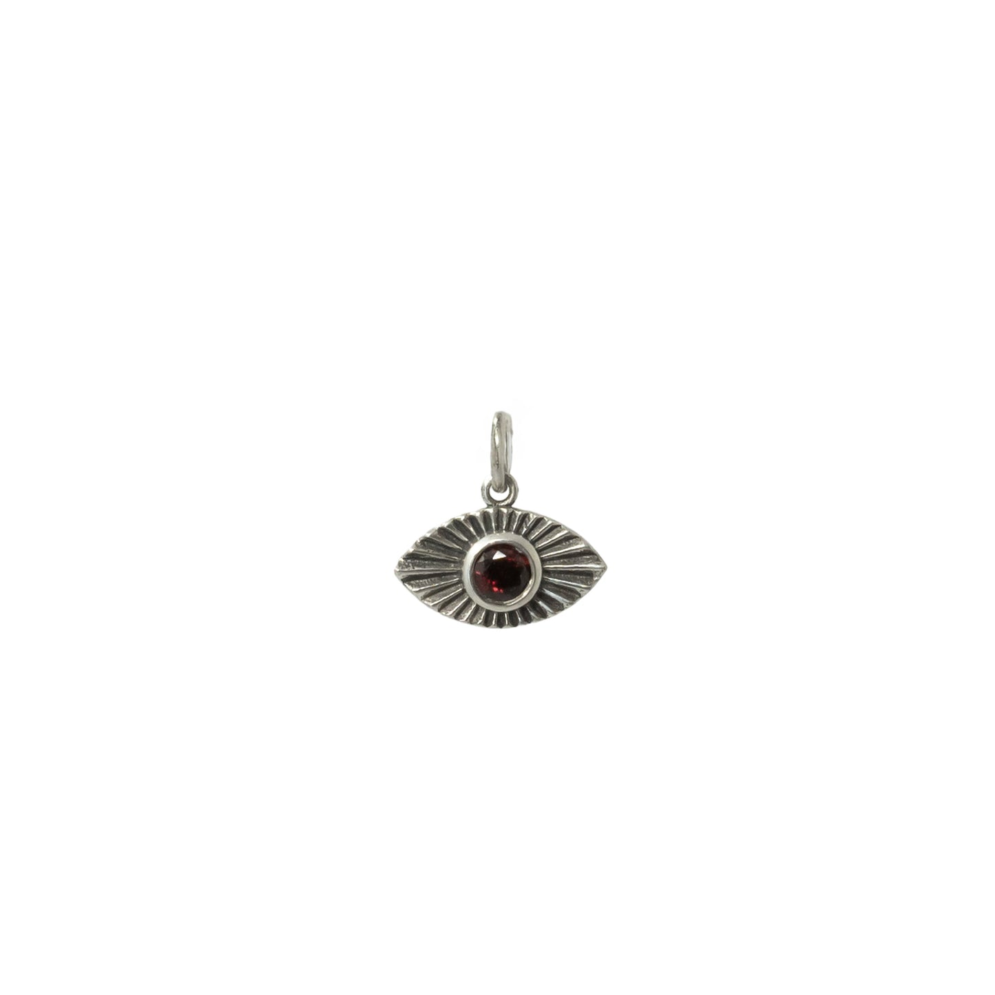 Vision Necklace with Garnet (Small) - Sterling Silver - Futaba Hayashi
