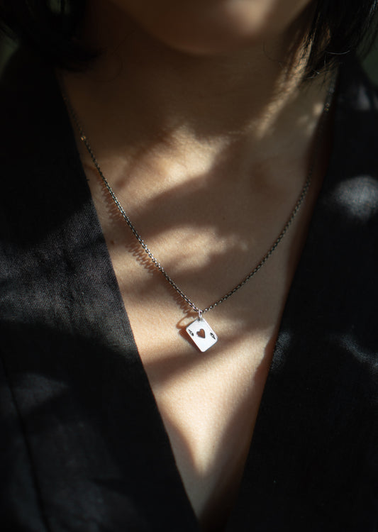 Ace Of Heart Necklace - Sterling Silver - Futaba Hayashi