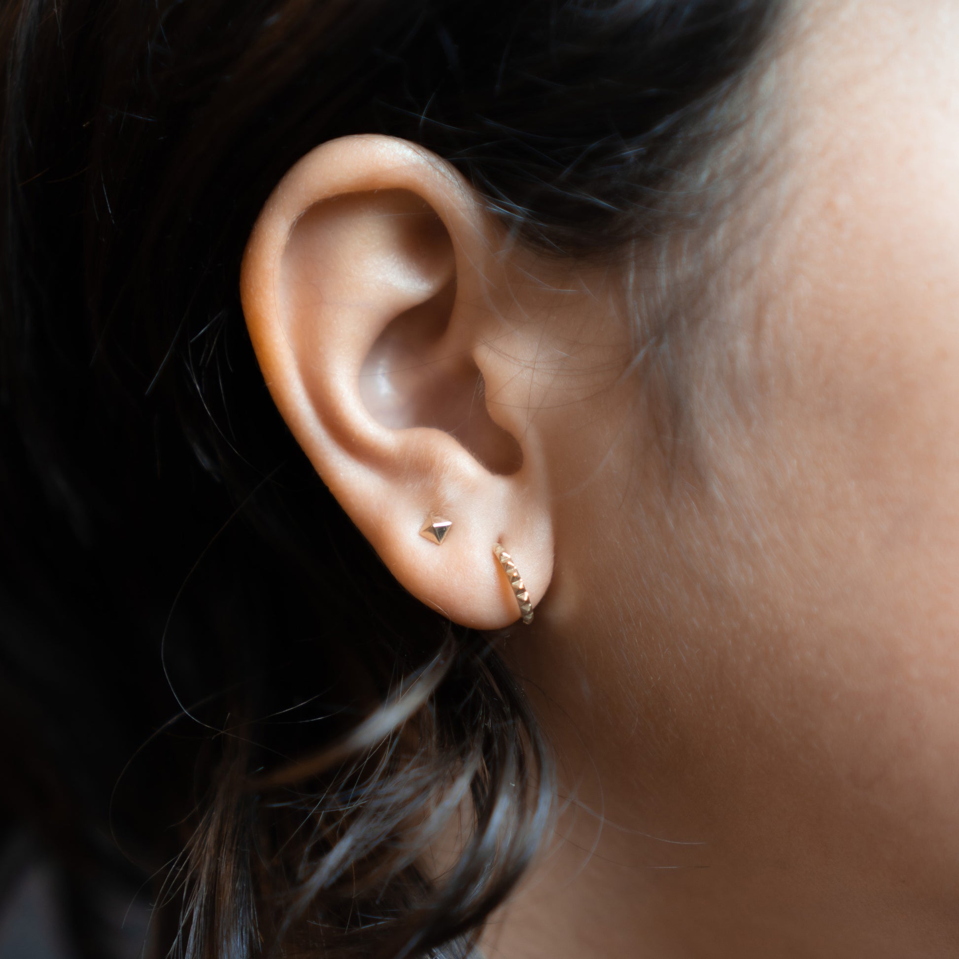 Debbie - Spike Hoop Earring 14k Yellow Gold - Futaba Hayashi