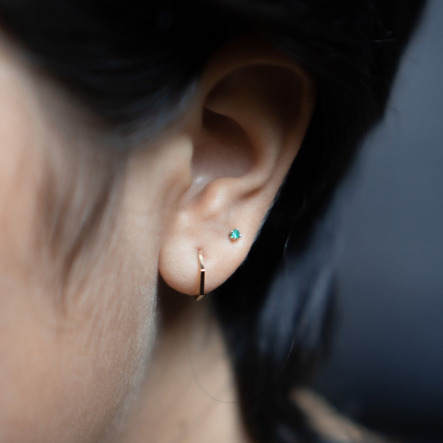 Hex Earring - 14k Yellow Gold - Futaba Hayashi
