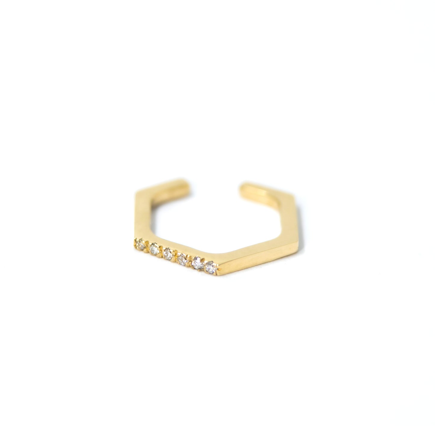 Hex Ear Cuff - 14k Yellow Gold - Futaba Hayashi