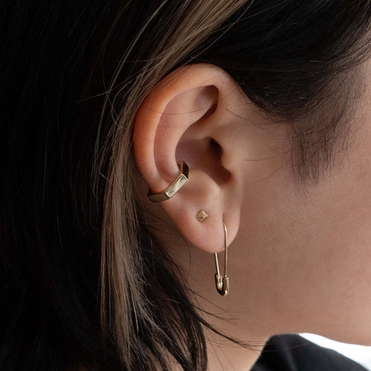 Hex Ear Cuff Bold - 14k Yellow Gold - Futaba Hayashi