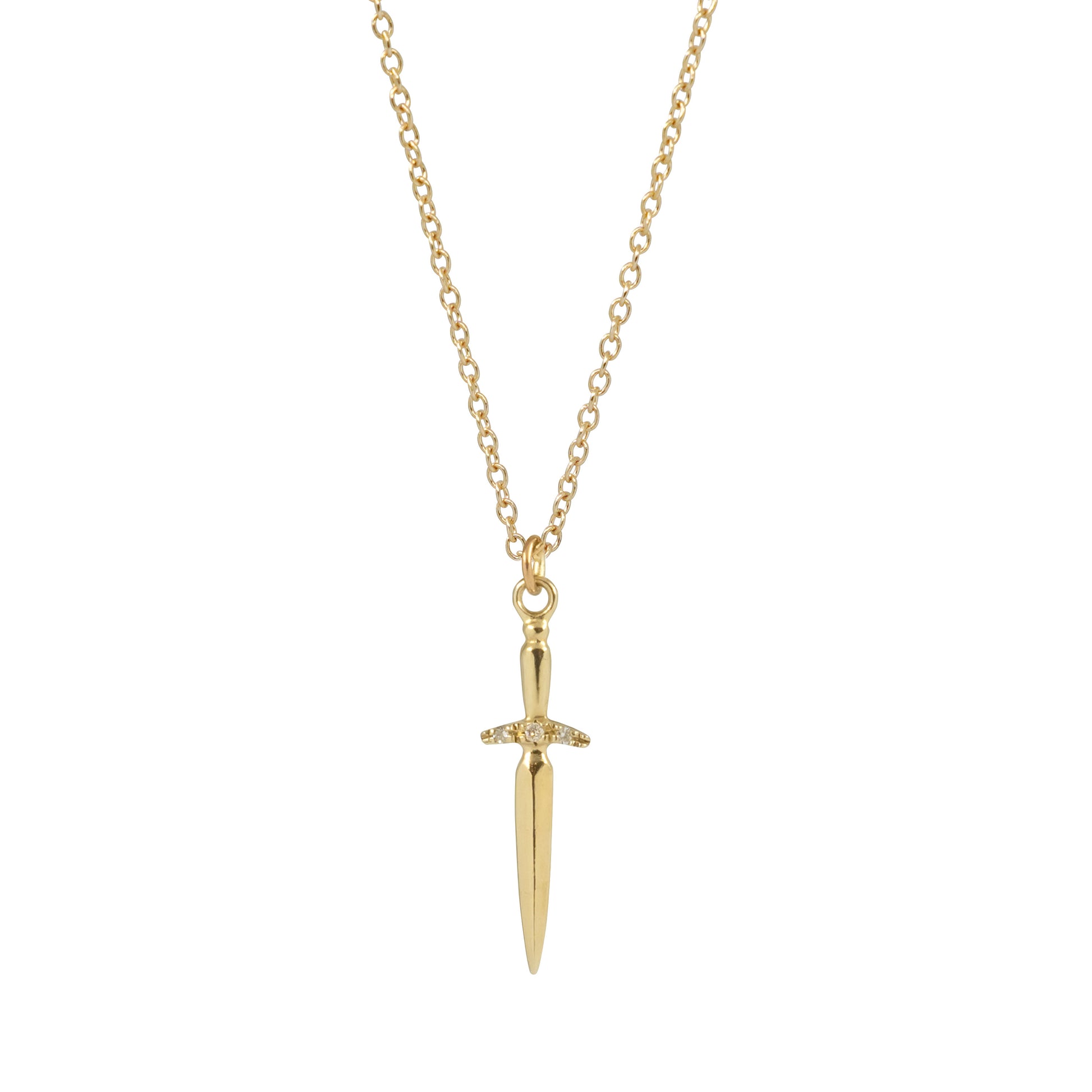 Pixie Dagger Necklace - 14k Yellow Gold - Futaba Hayashi