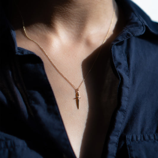 Dagger Necklace - 14k Yellow Gold - Futaba Hayashi