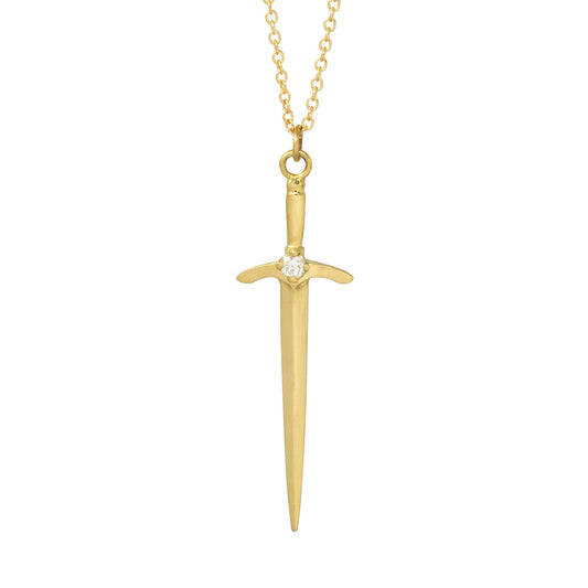 Elfin Sword Necklace - 14k Yellow Gold - Futaba Hayashi